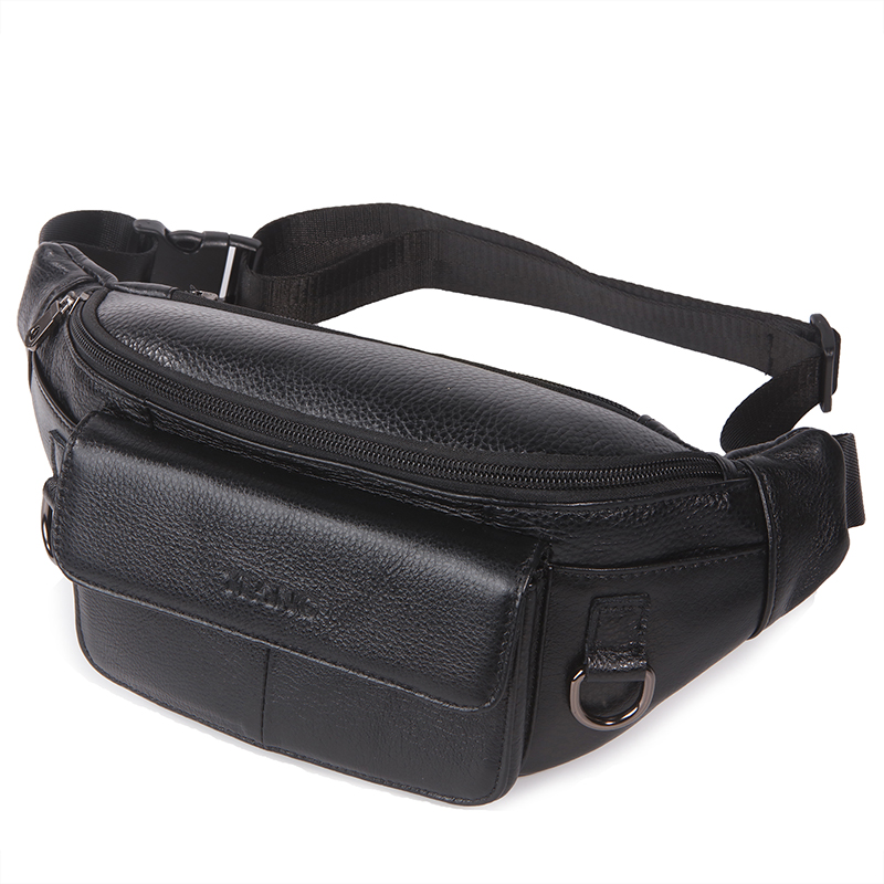 black designer bum bag