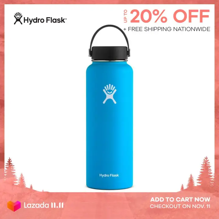 green and blue hydro flask