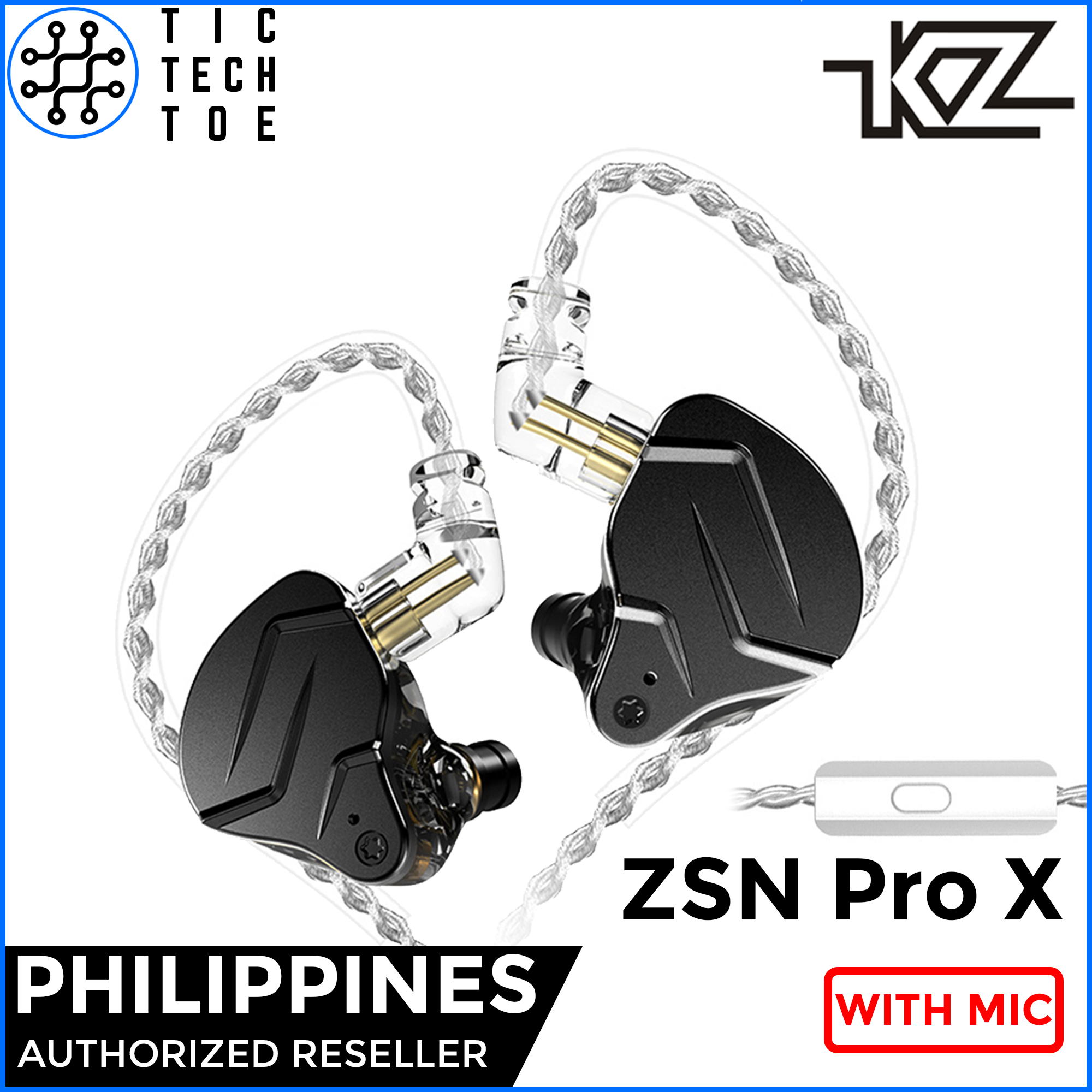 KZ ZSN Pro X Hybrid Dual Driver Earphones with Mic Lazada PH