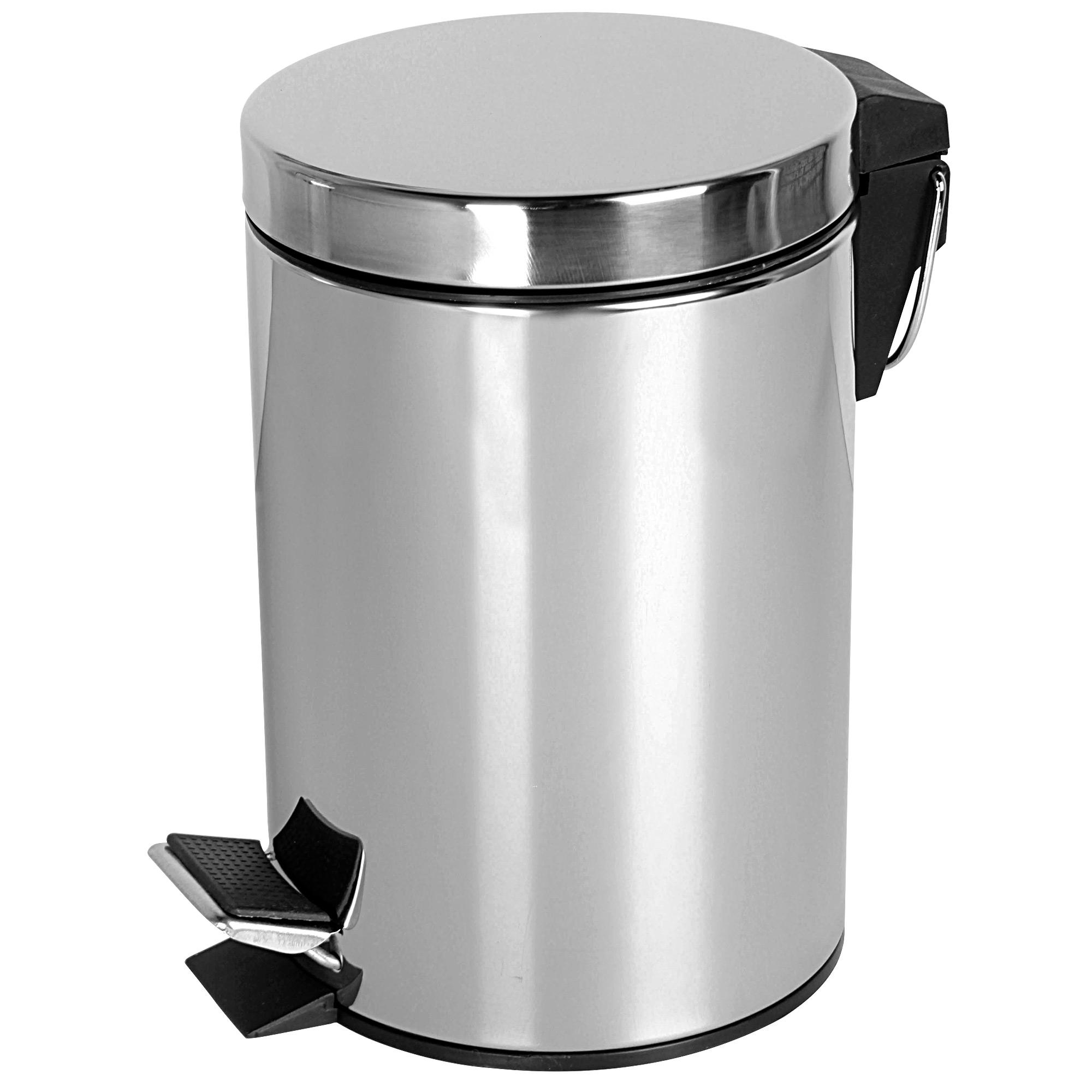 Silver Stainless Pedal Trash Bin 20 Liters | Lazada PH