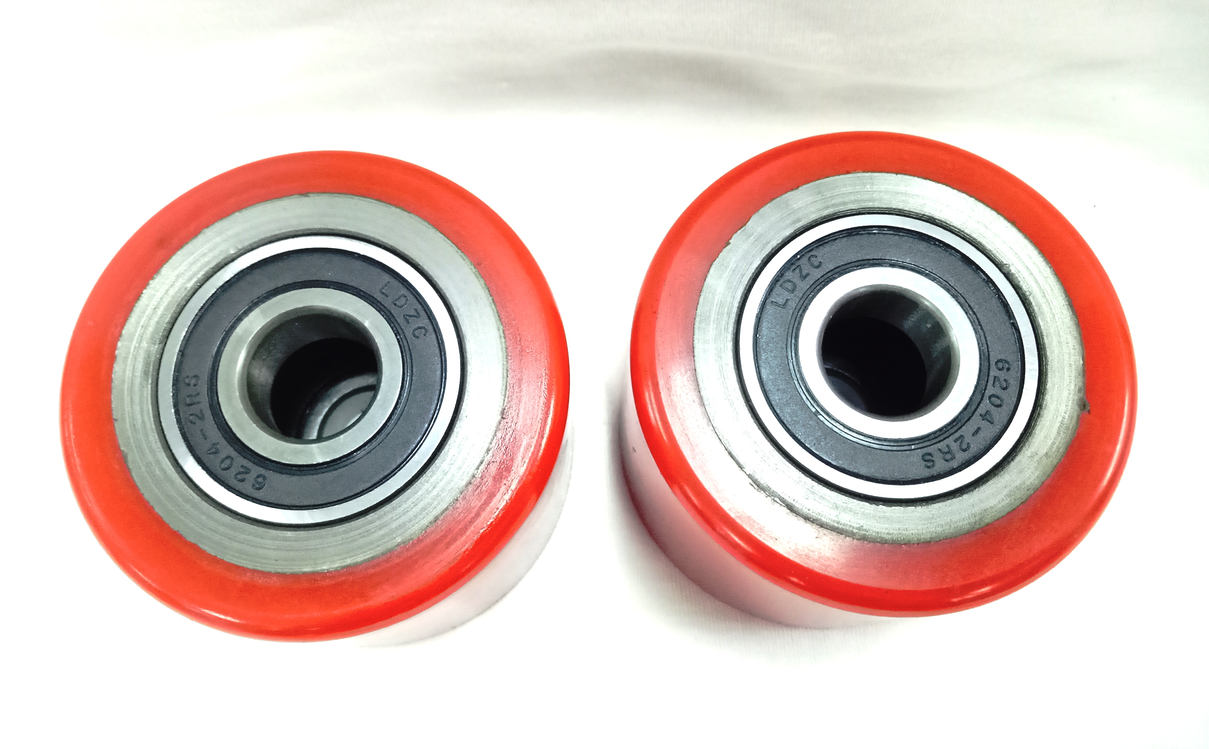 2PC Xilin 3 inch x 3.66 inch Pallet Jack Truck Polyurethane Load Wheel Sealed Precision Bearings ID 0.78 inch A Pair 