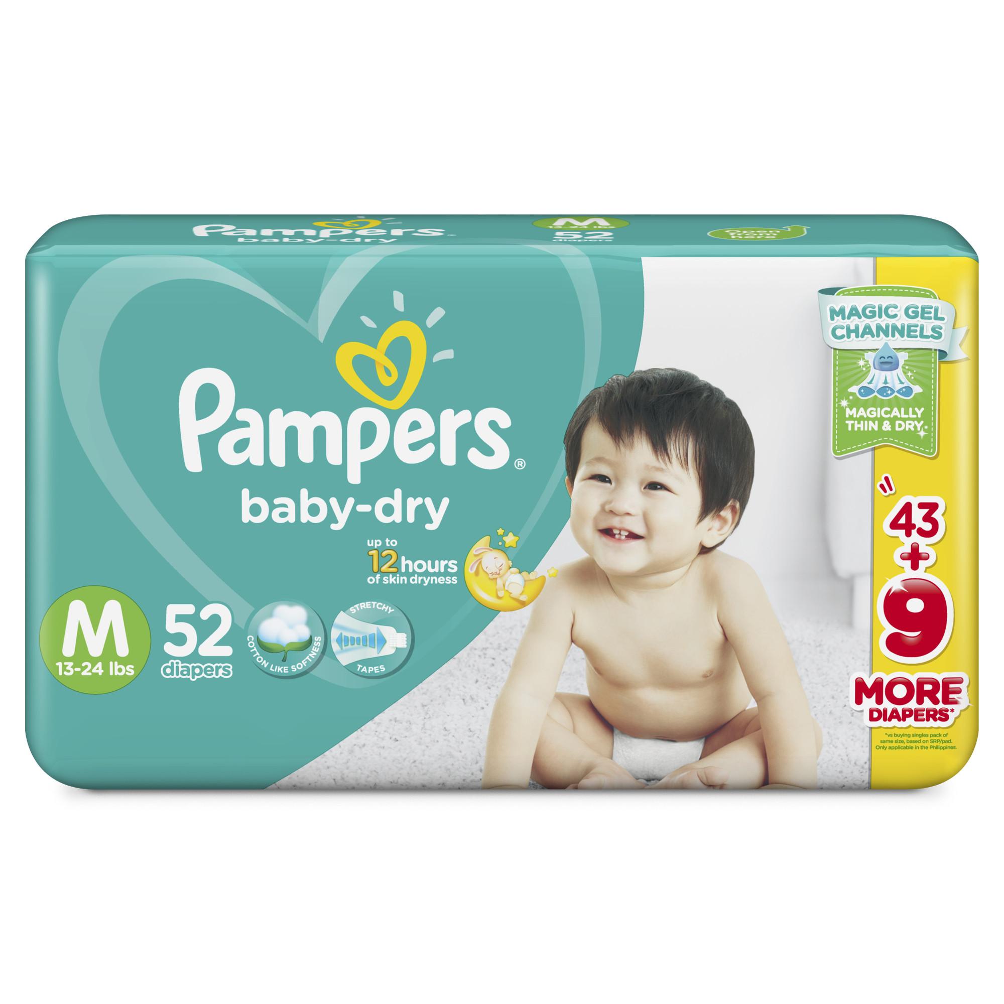 pampers baby dry medium size
