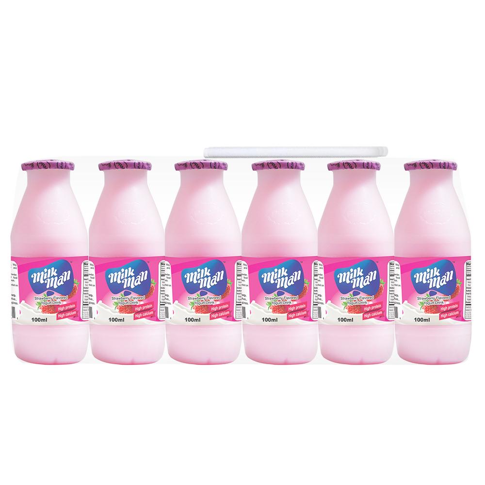Milk Man Yogurt Drink Strawberry Flavor 100ml x 6 Lazada PH