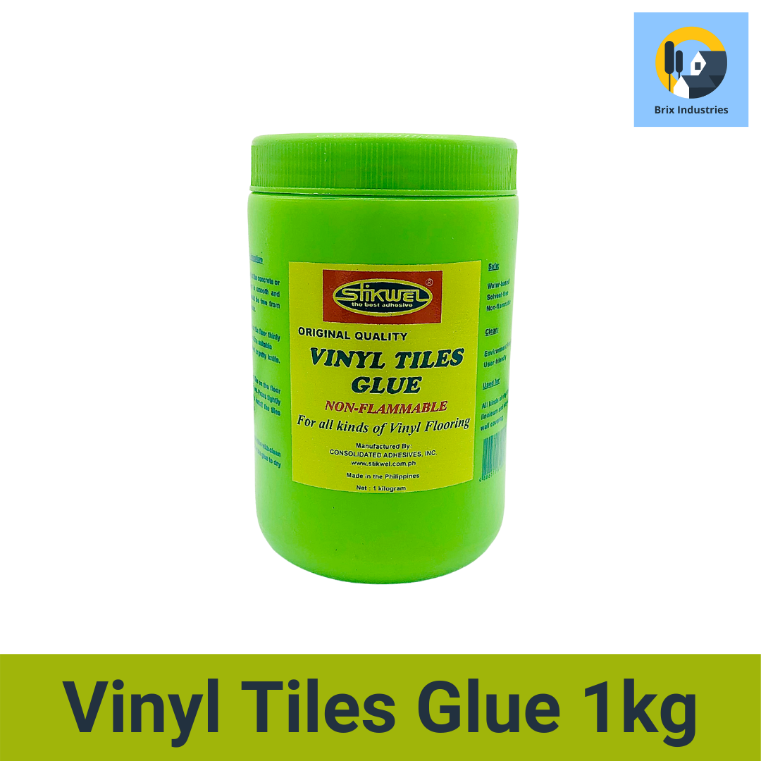 Stikwel Vinyl Tiles Glue 1kg (Green) For All Kinds of Vinyl Flooring