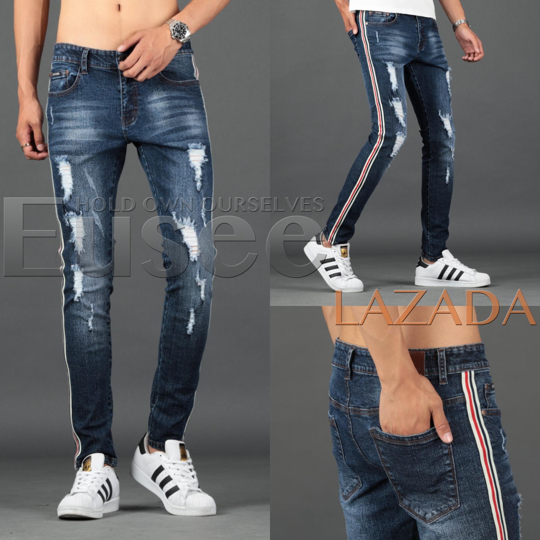 striped stretch pants