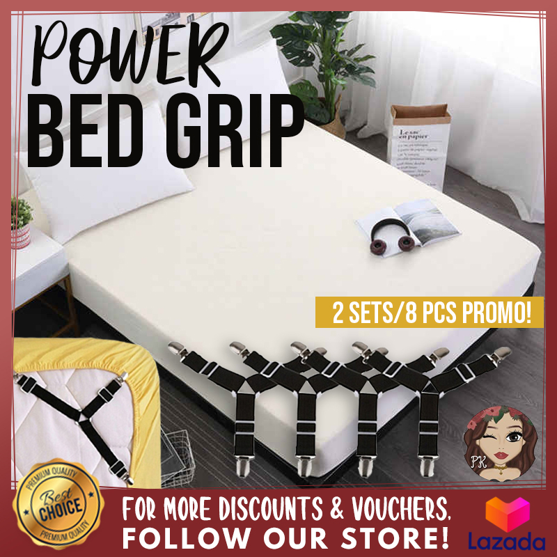 BUY 1 TAKE 1 POWER Bed Grip Bedsheet Grippers Clip Fasteners Bedsheet Clip Holder  Straps Bedsheet Clipper 2 SETS (8pcs) | Lazada PH