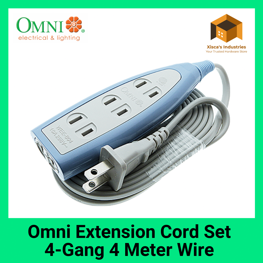 Omni Extension Cord Set 4 Gang 4 Meter Wire WEE004PK WEE004PK