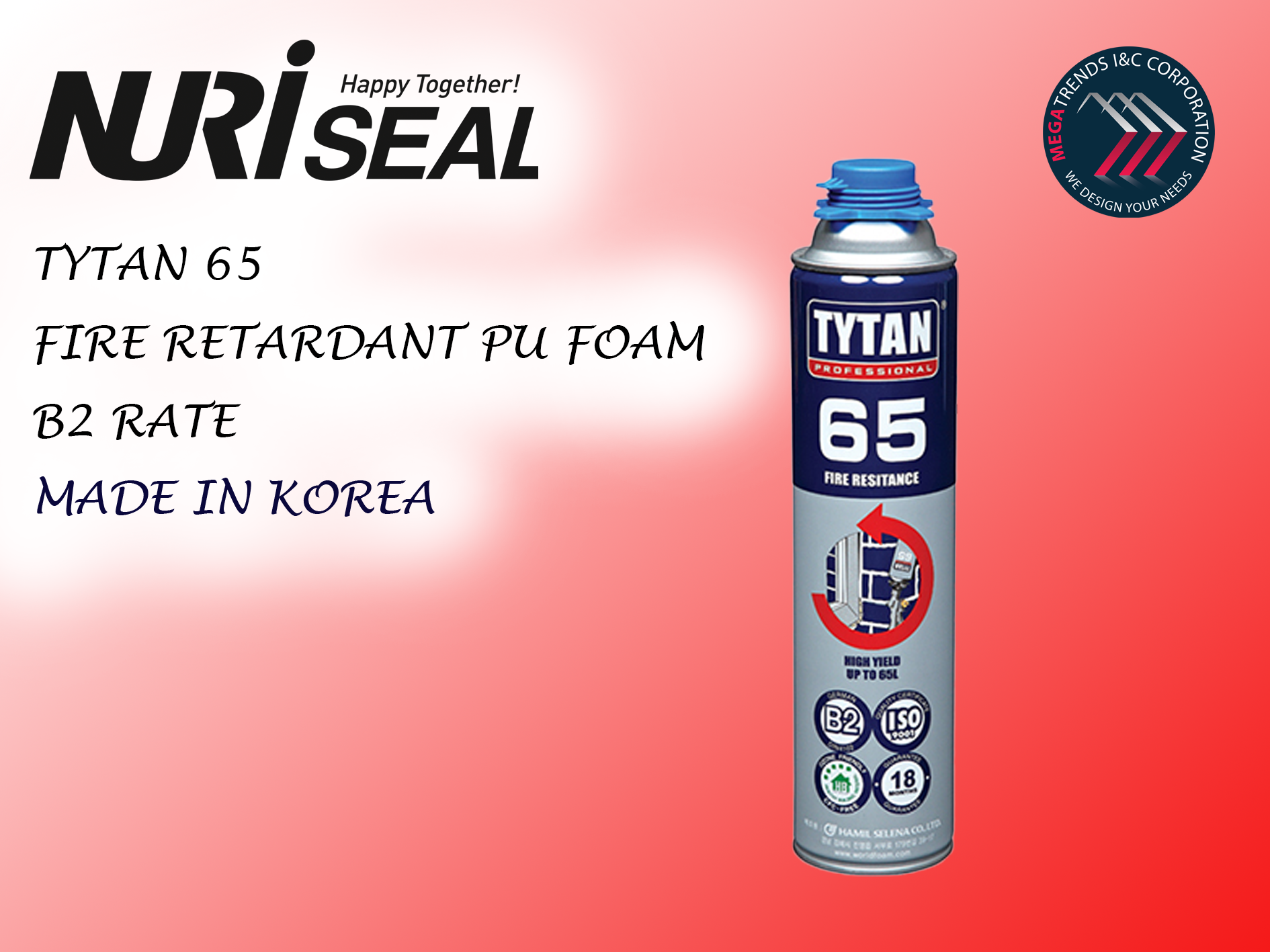 [MADE IN KOREA] TYTAN 65 FIRERATED POLYURETHANE FOAM | Lazada PH