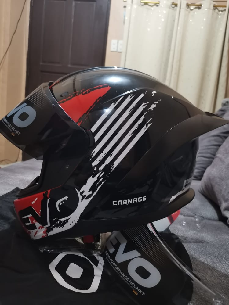 EVO XR 03 Carnage Red White Full face 