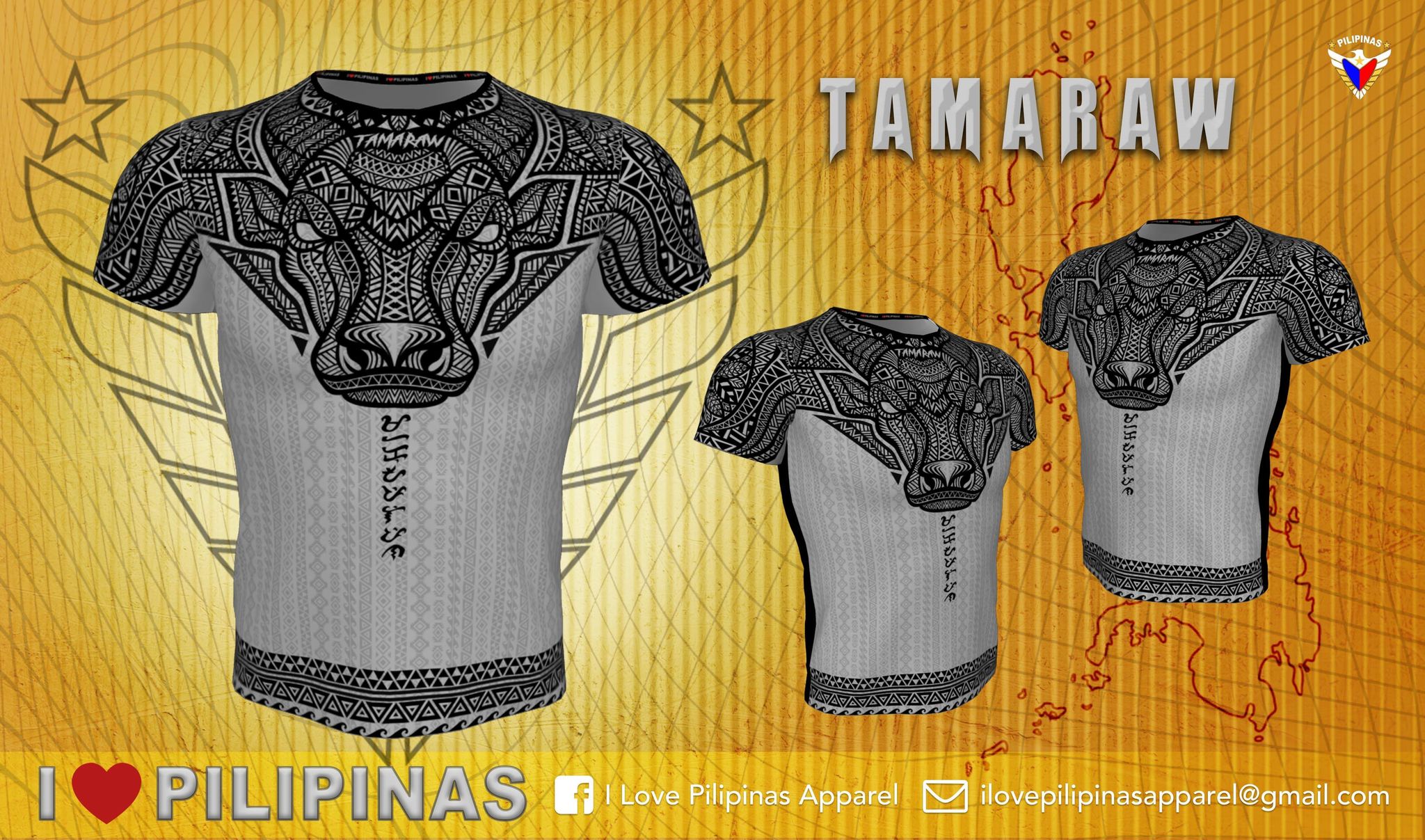 Tamaraw Black Sublimation TShirt | Lazada PH