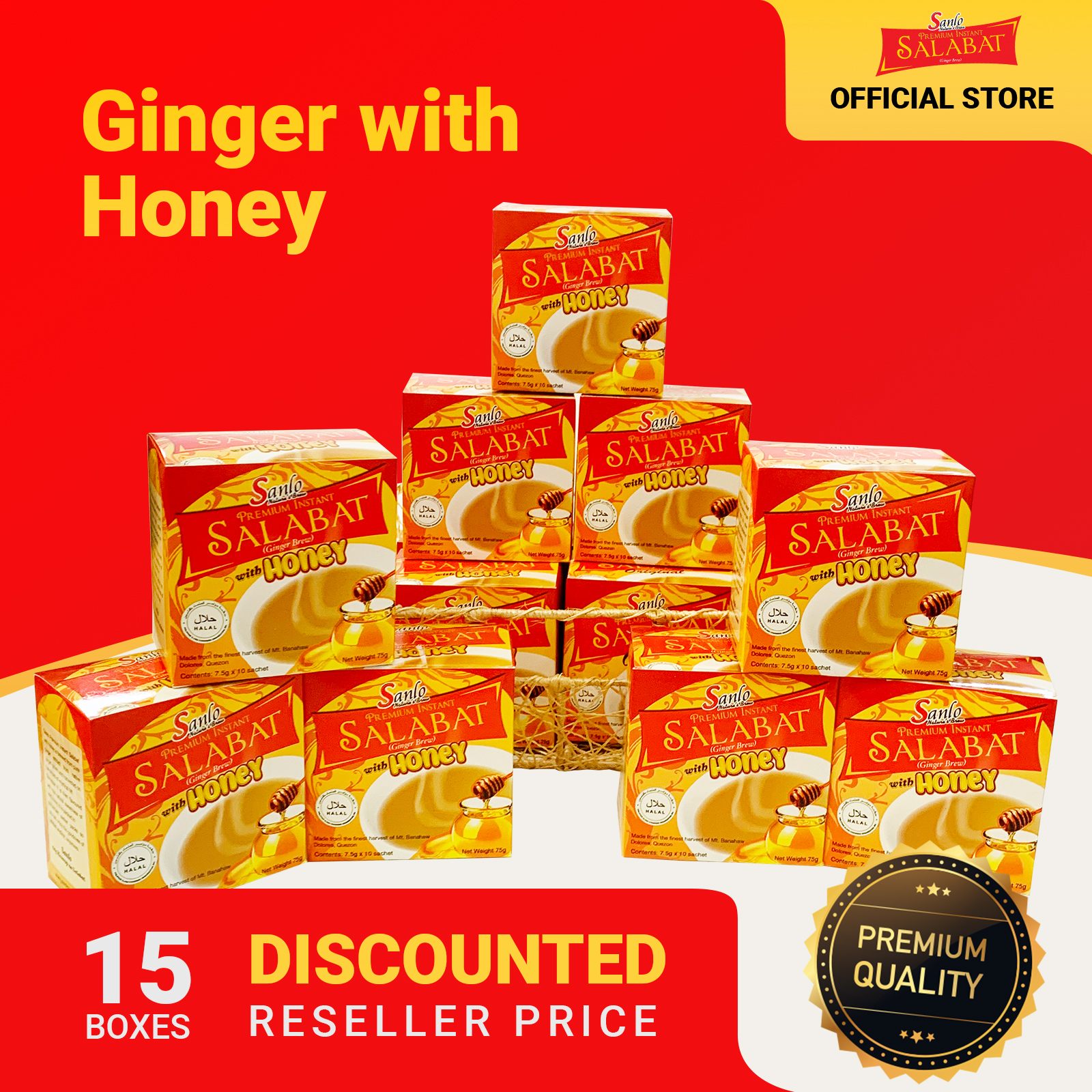 Sanlo Salabat Premium Instant Ginger Tea with HONEY (15 boxes) Lazada PH