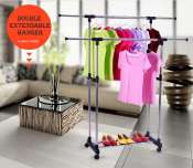ARIES SHOP PH Double Pole Stainless Steel Drying Rack