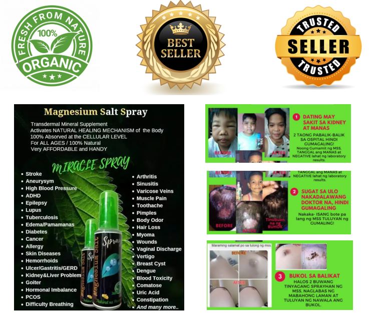 Magnesium Salt Spray 100ml 100 Safe All Natural and Organic