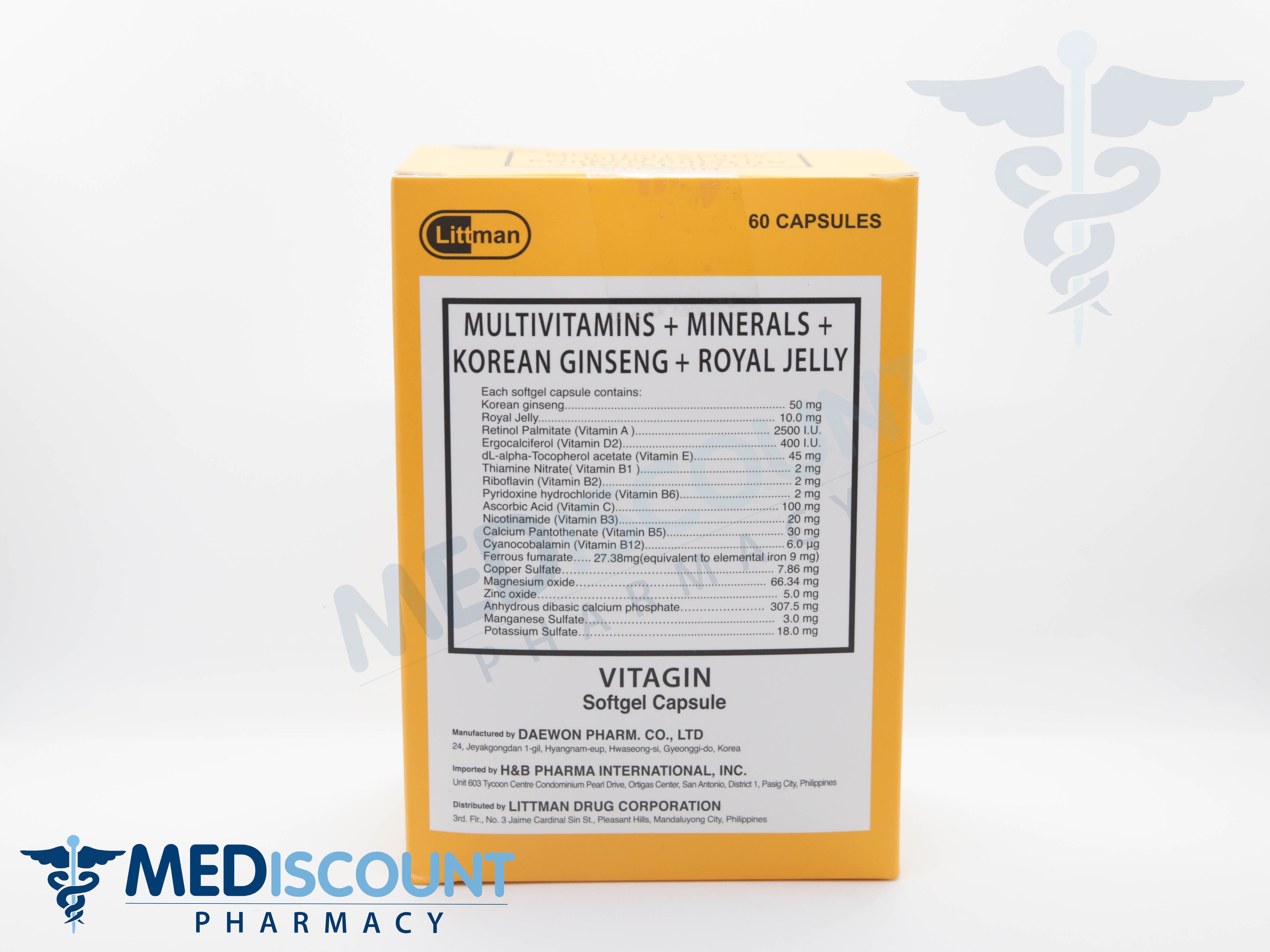 Vitagin (Multivitamins + Minerals + Korean Ginseng + Royal Jelly) 60