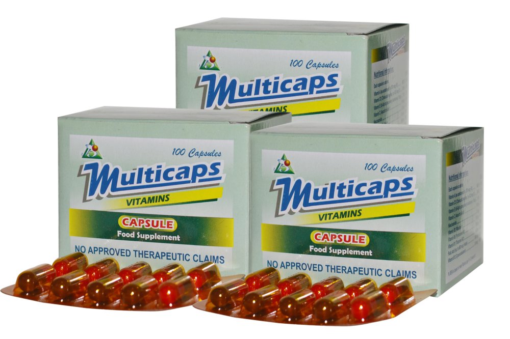 Multicaps Multivitamins 100 Capsules Set of 3