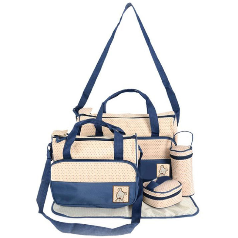 New Mommy Travel Tote Diaper Bag Polka Dot Diaper Bags Multifunction