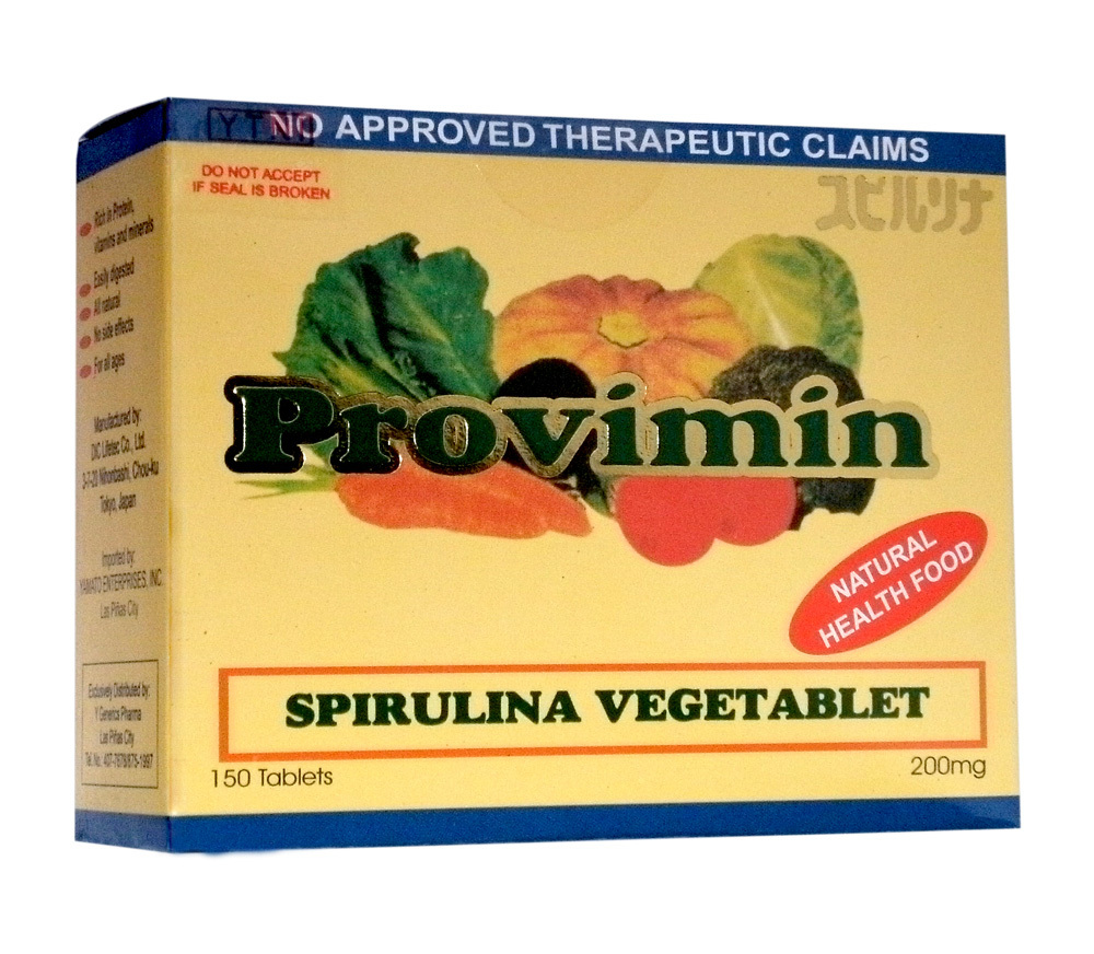 Provimin Spirulina Vegetablet 150 Tablets (200mg) review and price