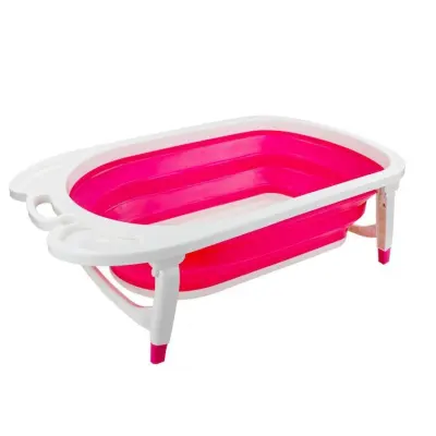 Unicorn Baby-to-Toddler Folding Temperature Sensing Bathtub (Pink)