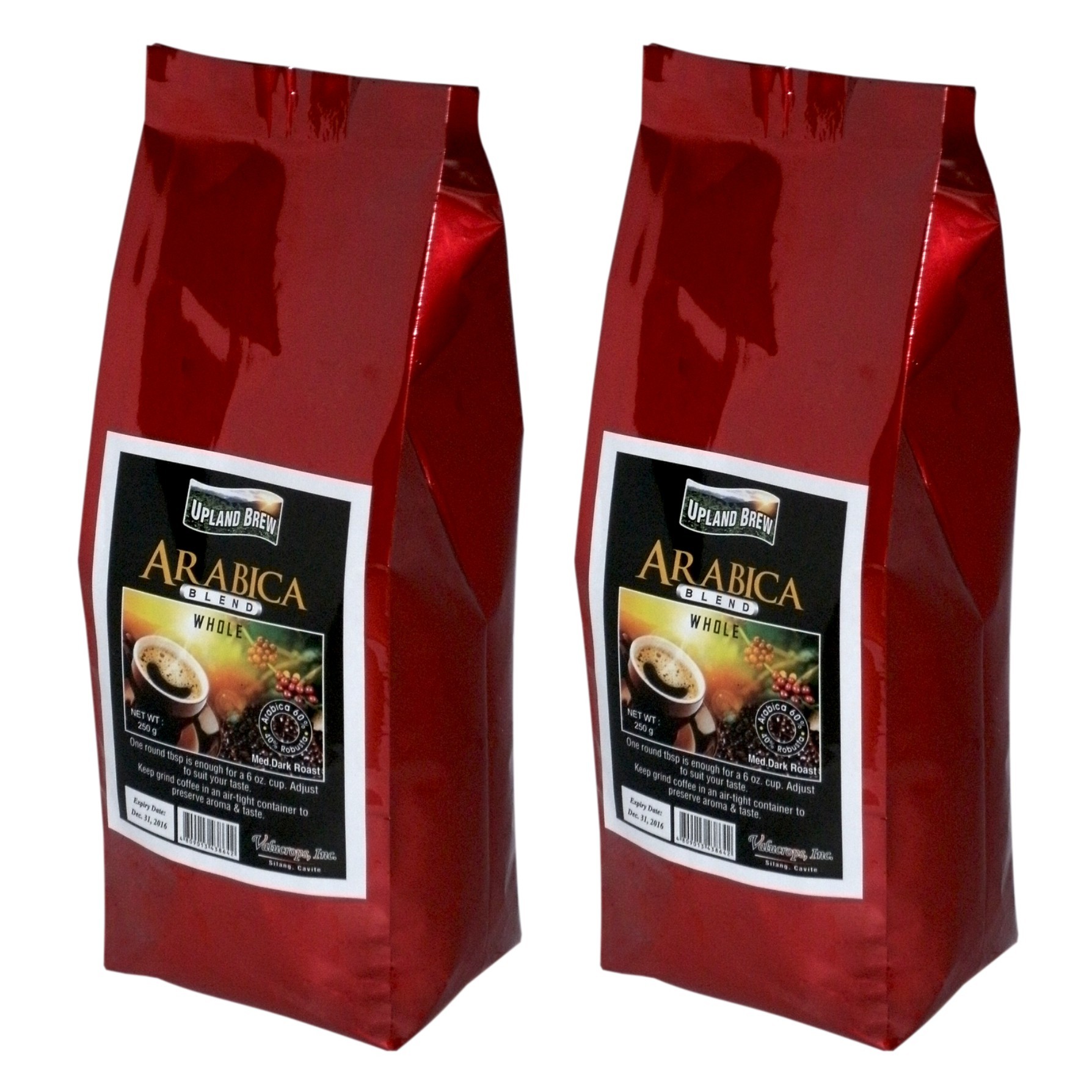 Upland Brew Coffee Arabica Blend 2 x 250g (Whole Bean)