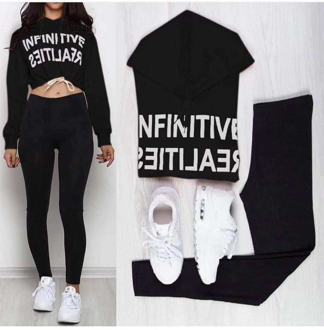 crop top hoodie with leggings