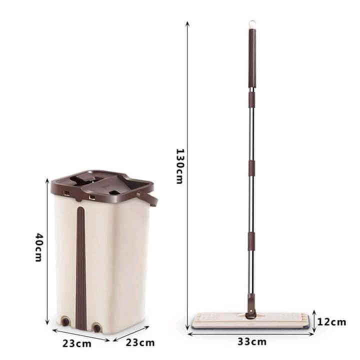 Self Wash Squeeze Dry Flat Mop Hands Free Wash Microfiber Lazy Mop