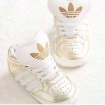 gold adidas baby shoes