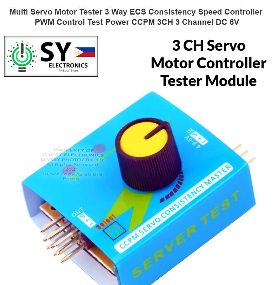 Multi Servo Tester 3CH ECS Speed Power Channels CCPM Meter