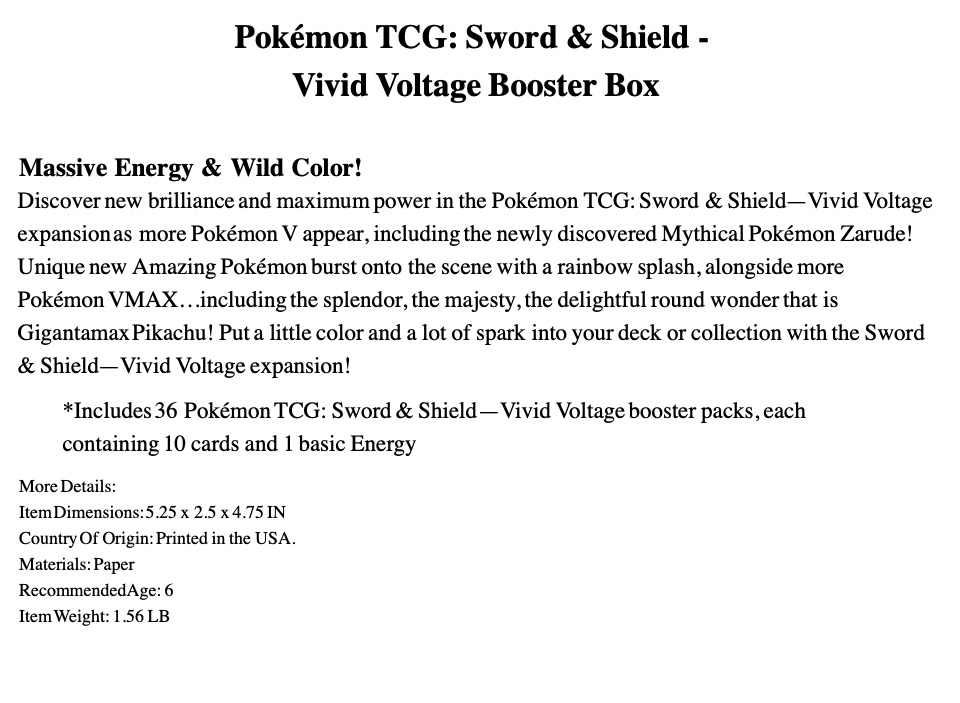 Pokmon TCG: Sword and Shield Vivid Voltage Booster Box (Sealed & Authentic) | Lazada PH Pokmon TCG: Sword and Shield Vivid Voltage Booster Box (Sealed & Authentic) | Lazada PH