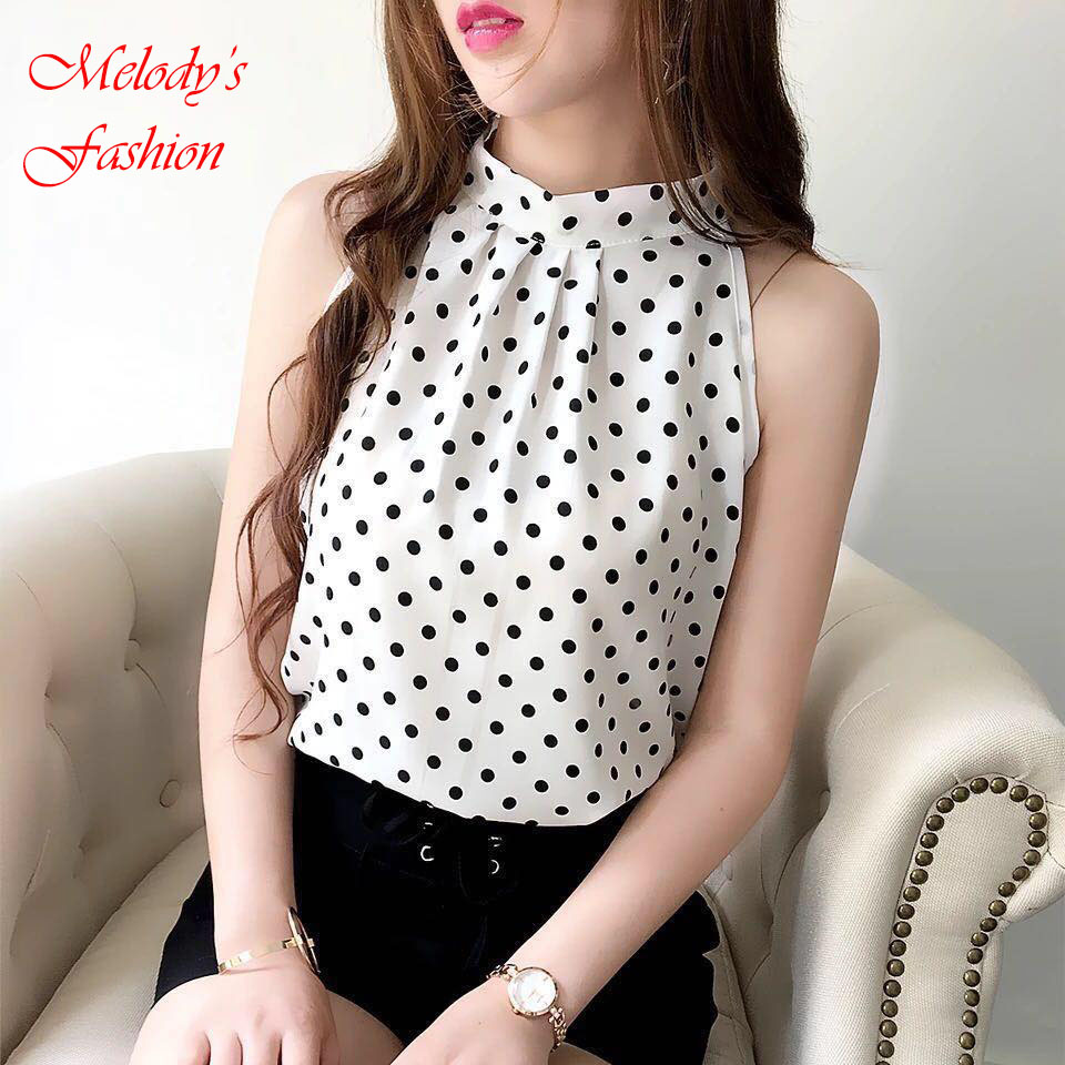 korean sleeveless blouse