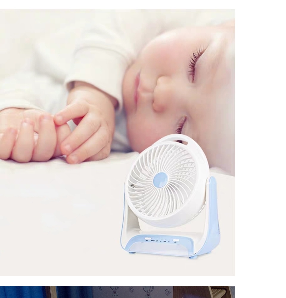 in Rechargeable Fan with LED Light Inches Portable Box Fan