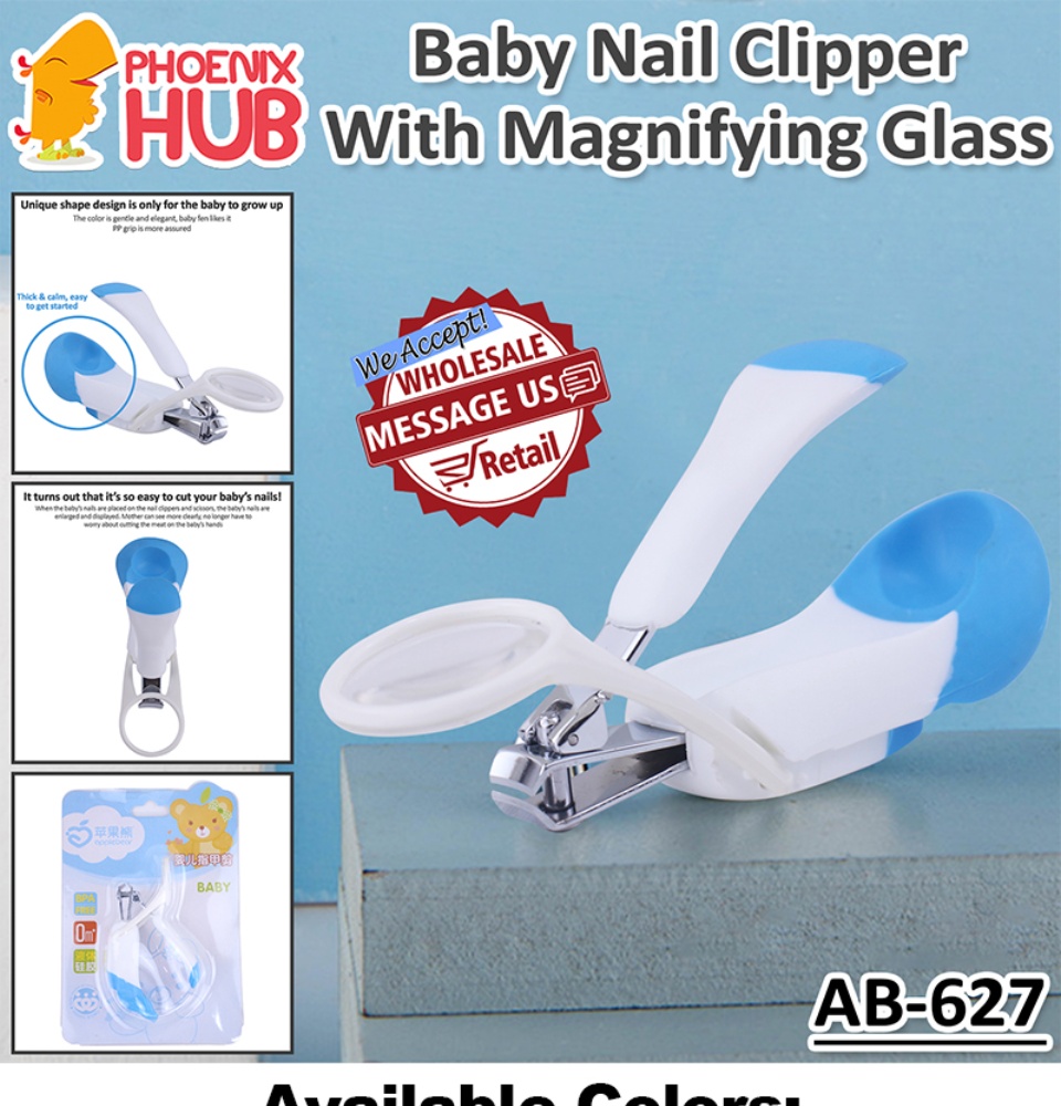 Baby nail cutter hot sale with magnifying glass