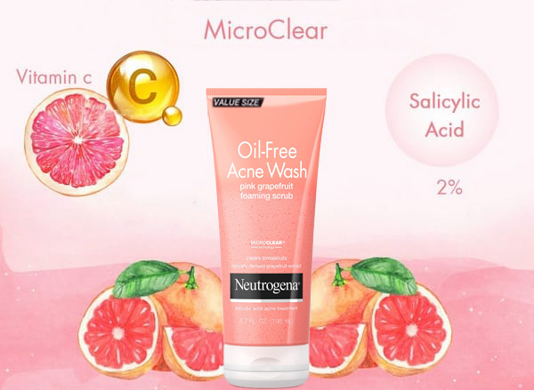 pink grapefruit foaming scrub
