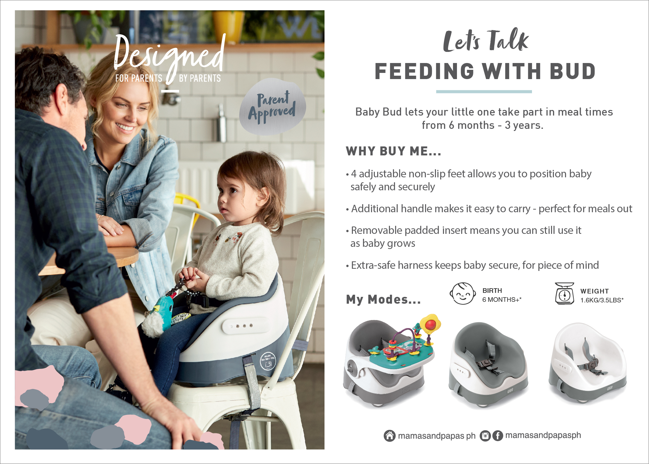 mamas and papas feeding seat