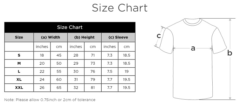 adidas men's t shirt size chart