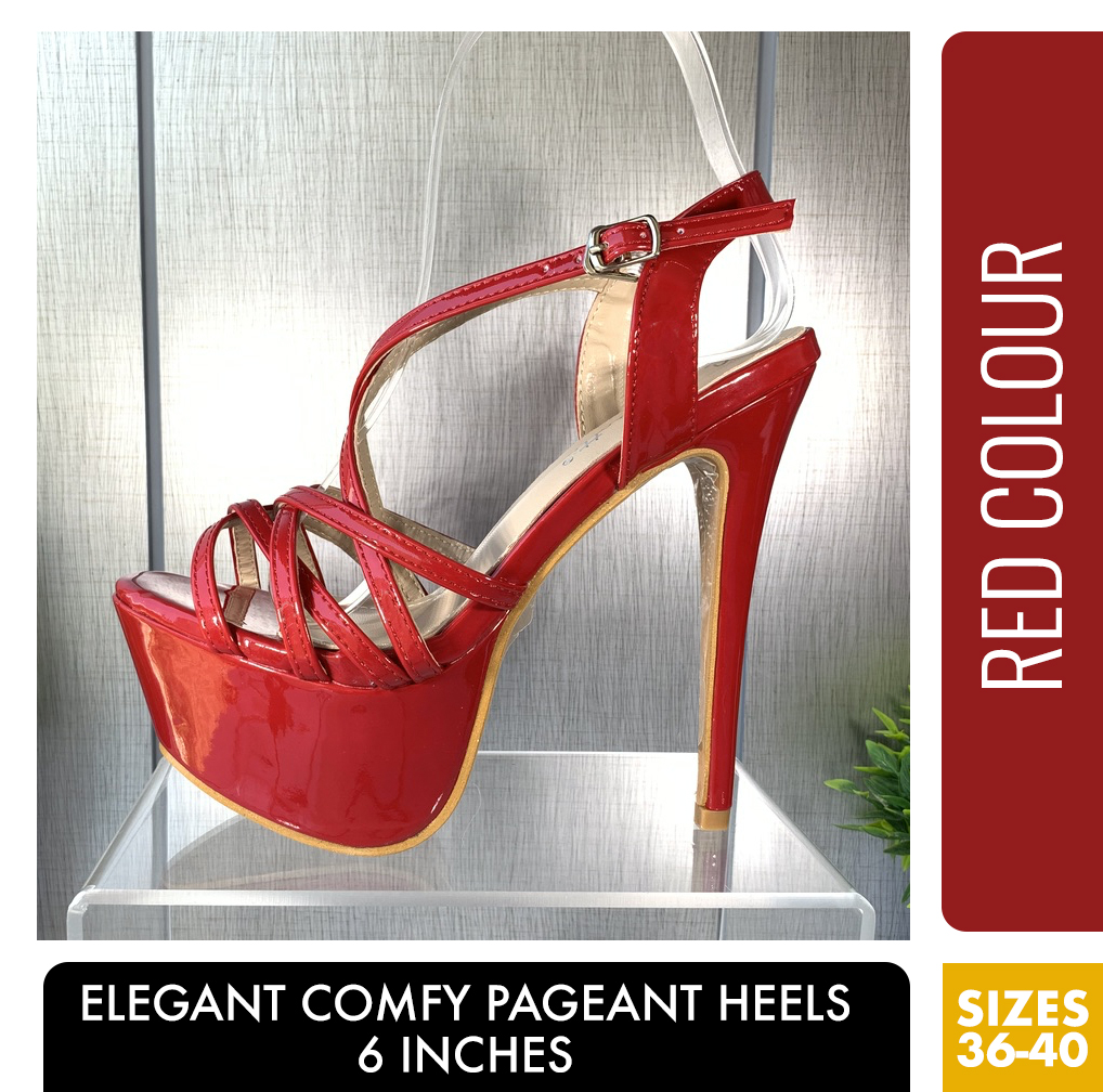 ELEGANT COMFY PAGEANT HEELS RED COLOUR 