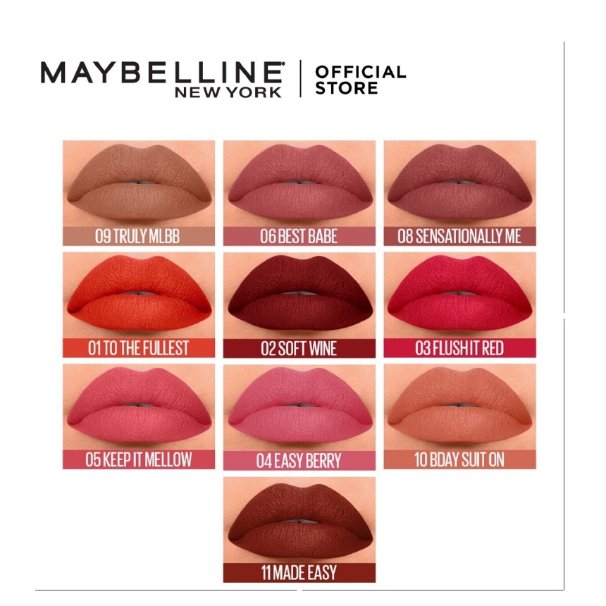 warna maybelline sensational liquid matte