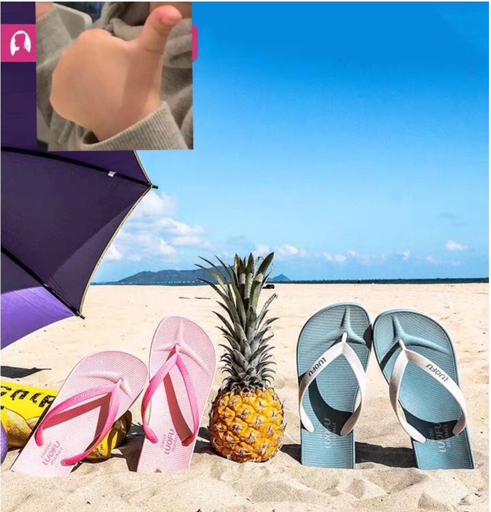 beach and flip flops