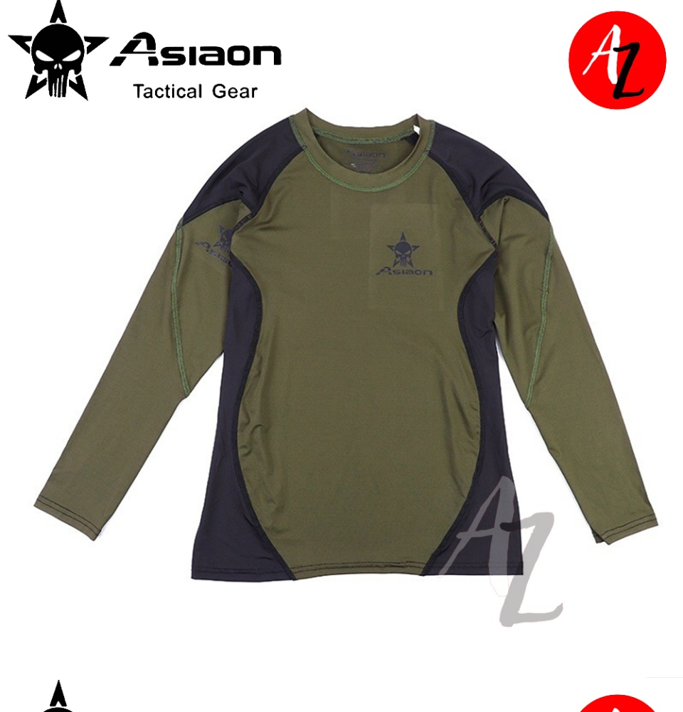 ASIAON Tactical Gear Punisher Skull Quick Dry Dri-fit Long Sleeves