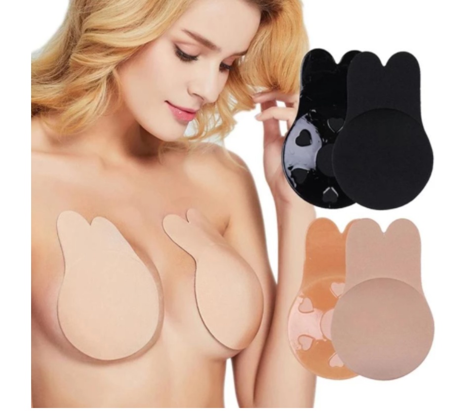 Silicone Bra Invisible Push Up Sexy Strapless Bra Invisible Glue Backless  Breast Enhancement Female Nipple Cover (a Cup0.5cm)
