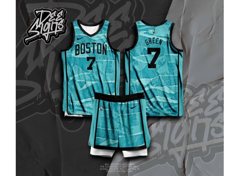 BASKETBALL BOSTON 21 JERSEY FREE CUSTOMIZE OF NAME AND NUMBER ONLY
