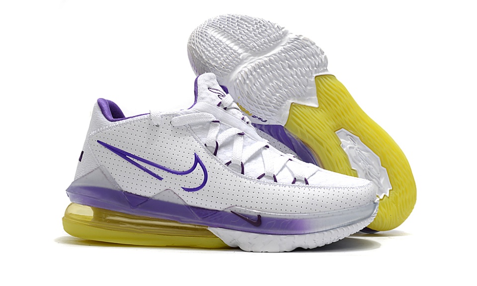 lebron 17 low white and purple