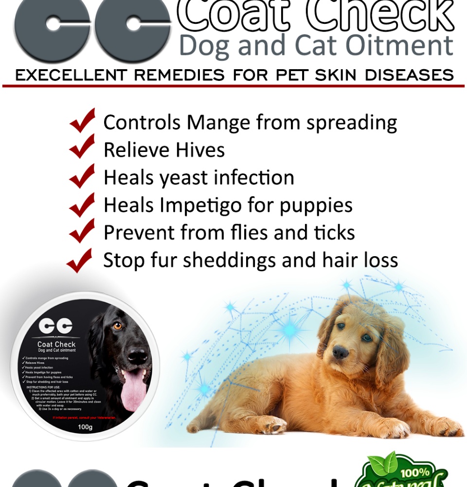 Hair Loss Hives Dog Treatment HEALING COAT CHECK Dog And Cat Ointment  Controls Mange From