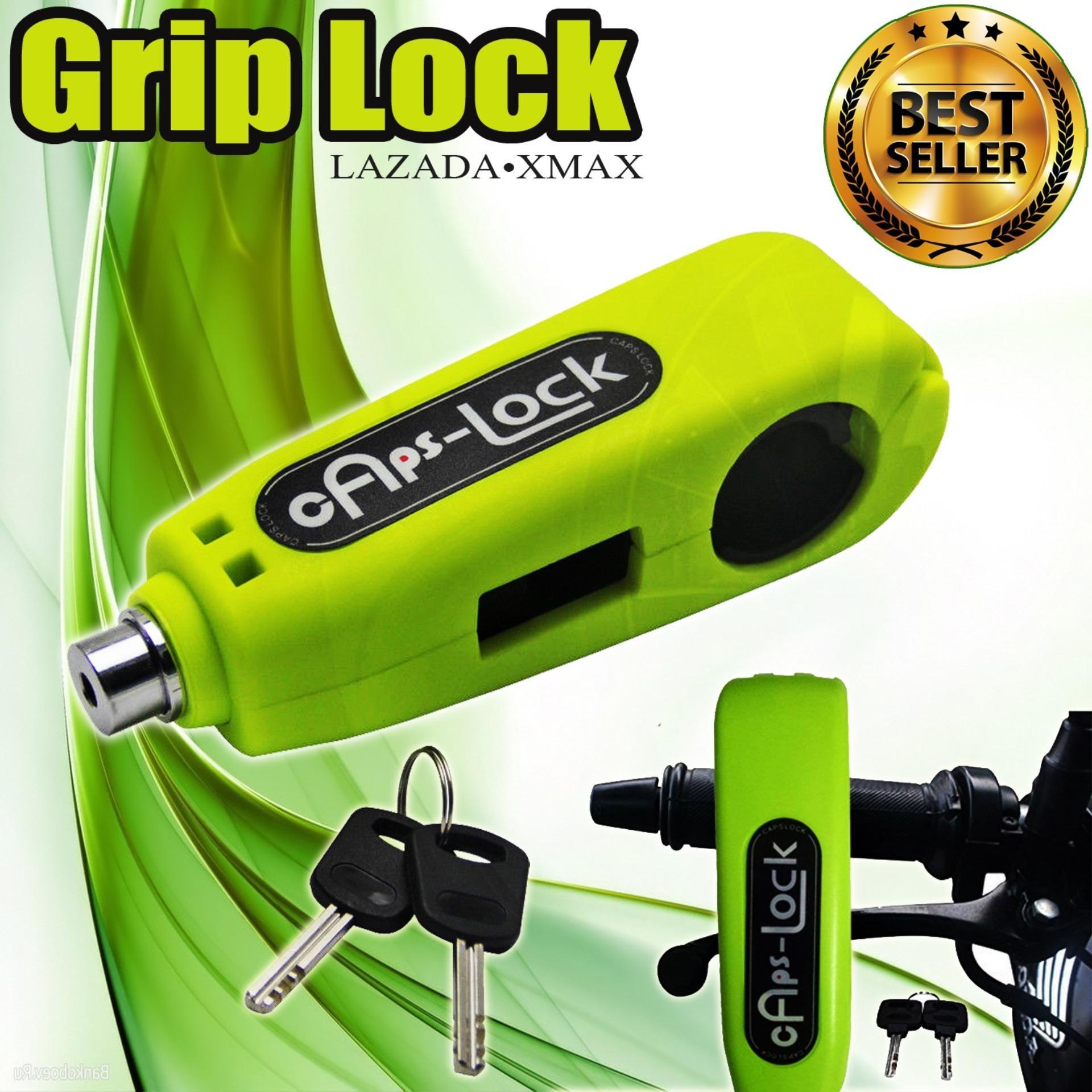Motorcycle Handlebar Bar Grip Brake Lever Lock Anit Theft Security Caps-Lock
