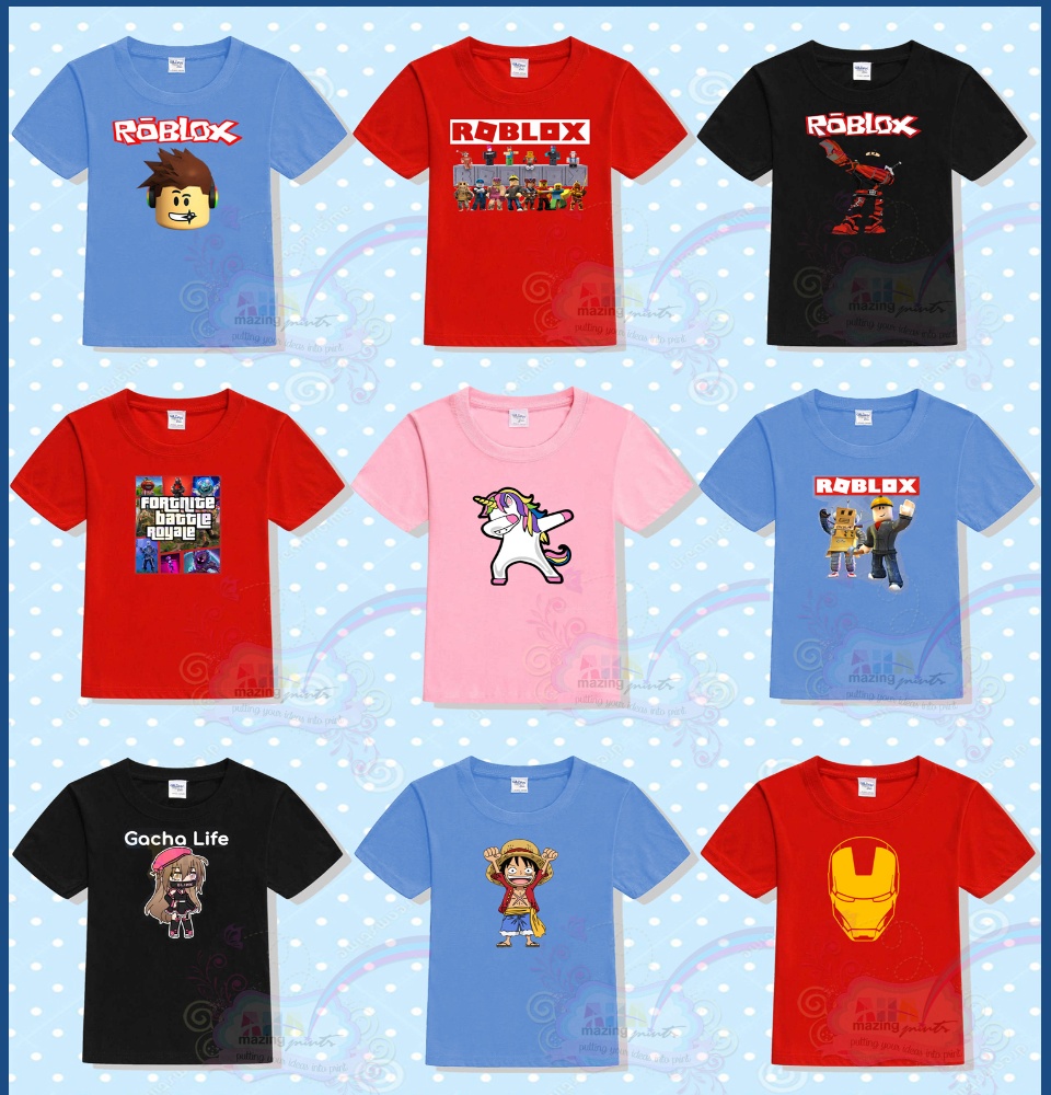 Roblox Christmas Characters Kids Printed T-shirt Various Sizes 