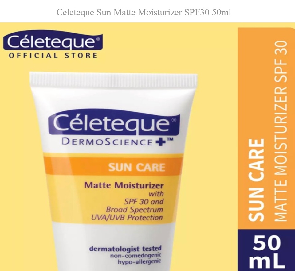 celeteque dermoscience sun care matte moisturizer spf 30
