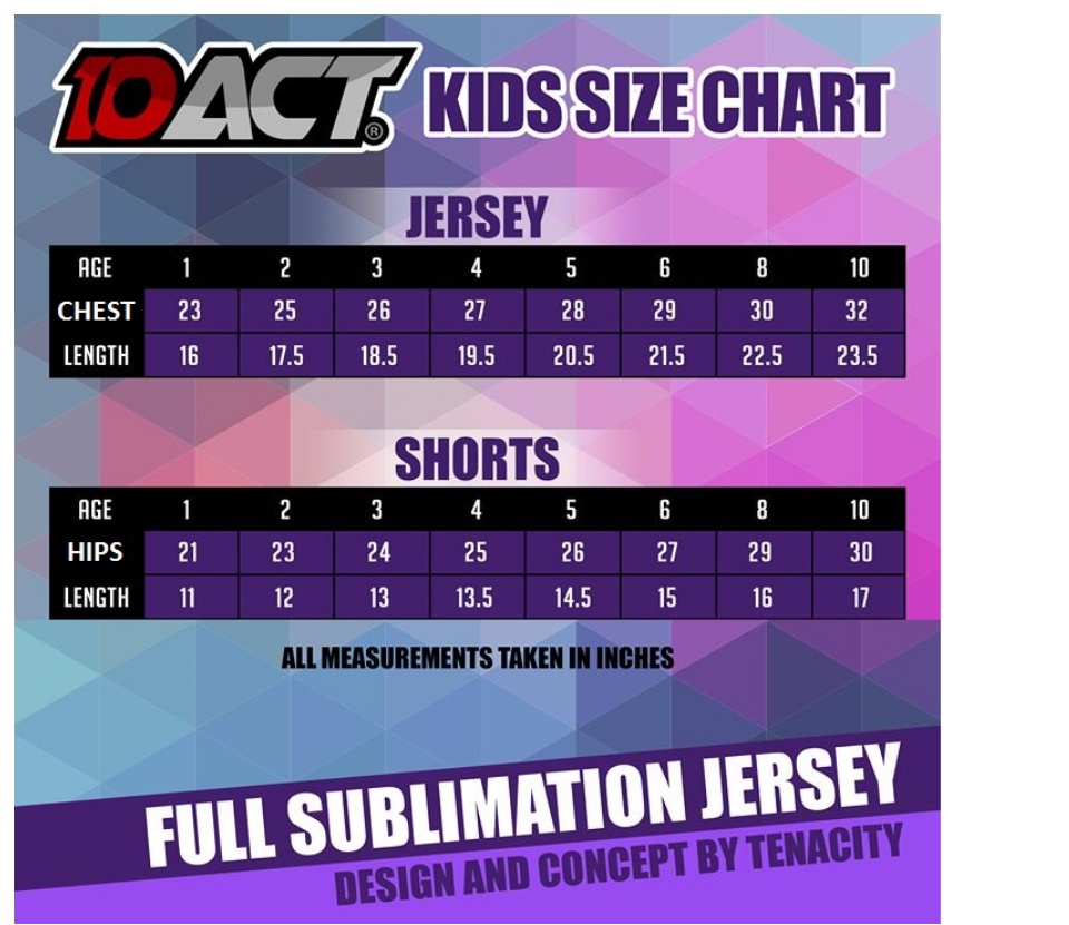 10ACT Goon Squad Jersey, Adults or Kids, Personalize, Full Sublimation