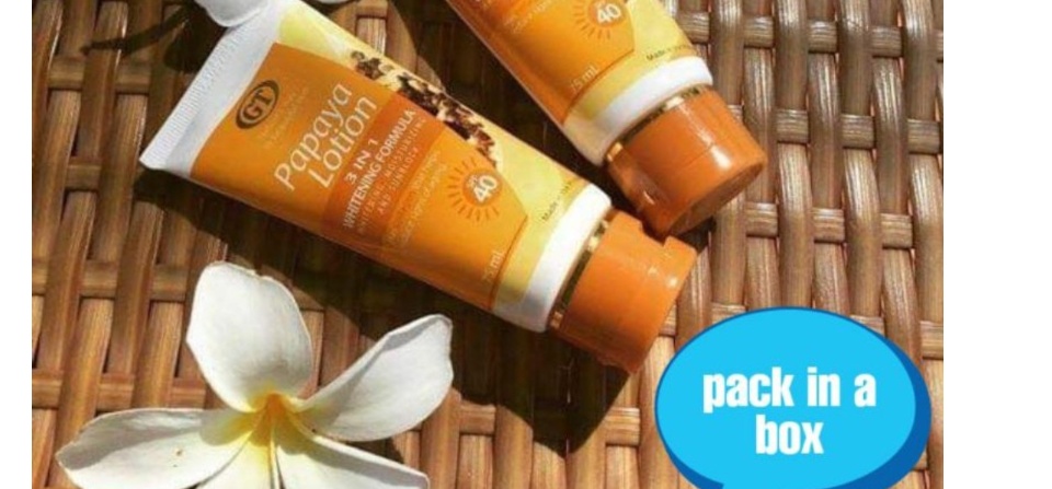 GT Papaya Lotion with COLLAGEN and Sunblock SPF40 ,Sunblock