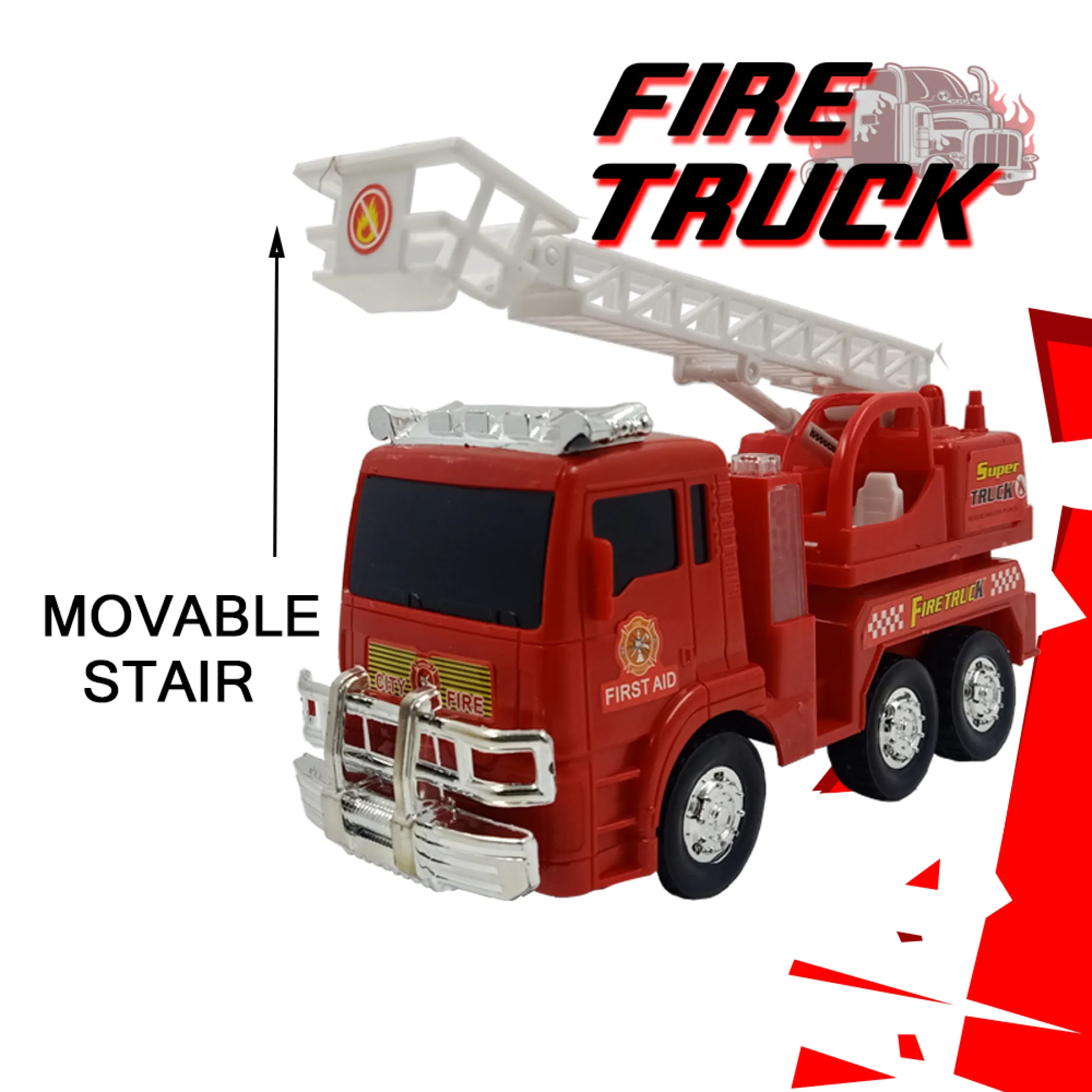 Perfect Car Simulation Educational Vehicle Simulation Ladder Truck Firetruck Toy With Lights And Sounds Lazada Ph