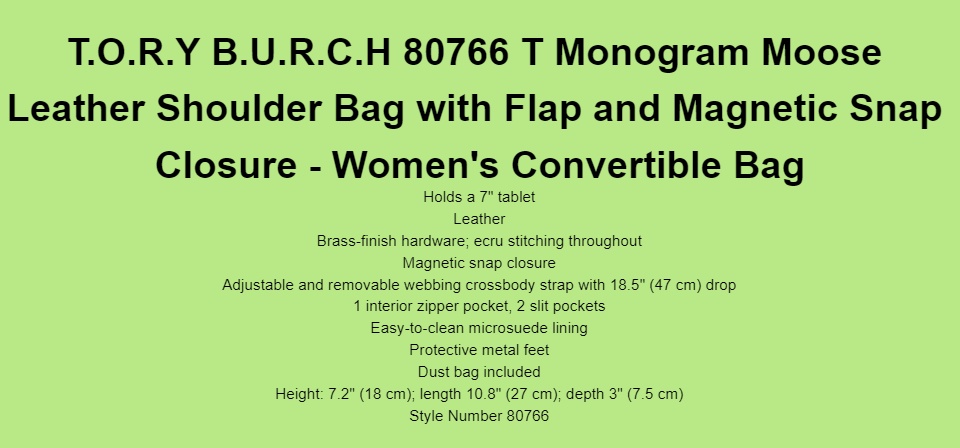 Tory Burch T Monogram Leather Shoulder Bag Midnight 80766 – LussoCitta