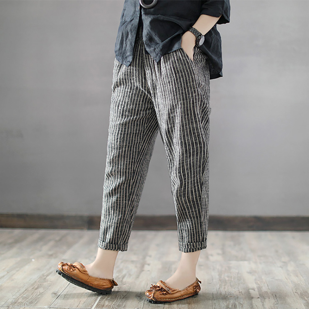 plus size wide leg linen trousers